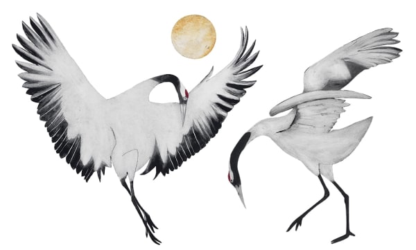 Beatrice Forshall, Red Crowned Cranes II