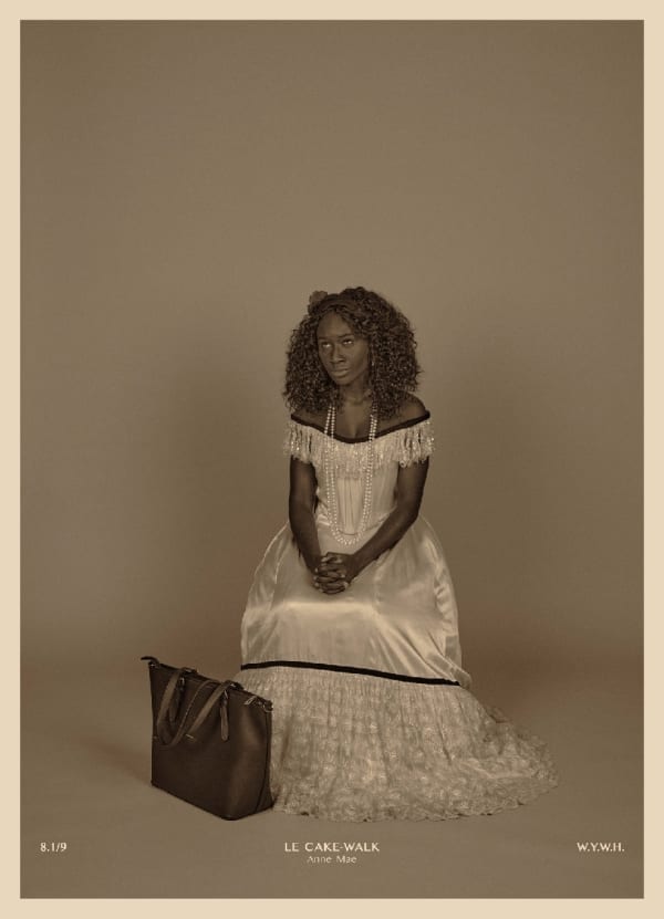 Heather Agyepong, Wish You Were Here triptych (8.1. Le Cake-Walk: Anna Mae), 2020