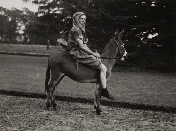 Emil Otto Hoppé, Man and Donkey (Lacock Abbey Pageant, Wiltshire), 1932