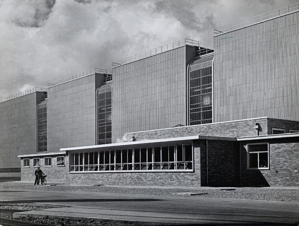 Wolfgang Suschitzky, Report on Steel (Port Talbot - Melting Shop Building, Abbey Works), 1948
