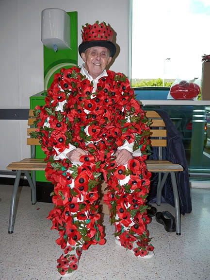 The Caravan Gallery, Poppy man in the ASDA, Portsmouth, 2012