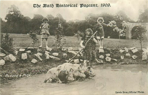 Lewis Bros, Bladud and Pigs (The Bath Historical Pageant), 1909