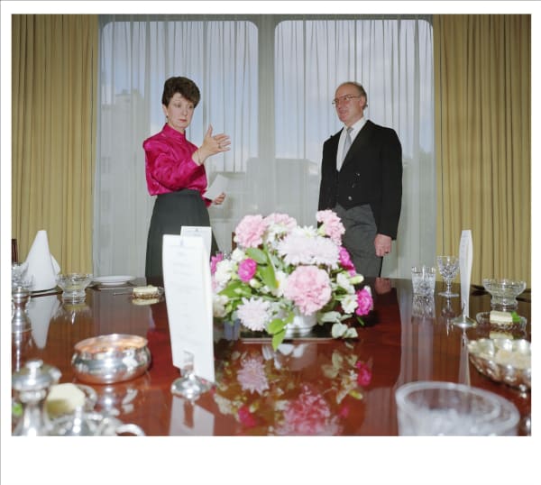 Anna Fox, Work Stations, Bank, the City. Chairman's Dining Room (10), 1988