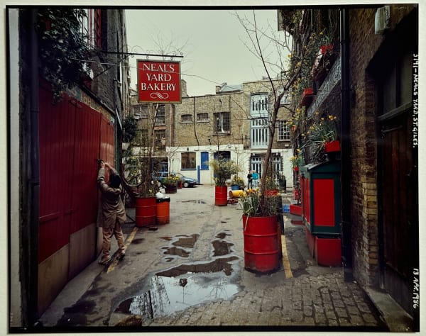 Paul Barkshire, Neals Yard, St. Giles. 13 Apr, 1986