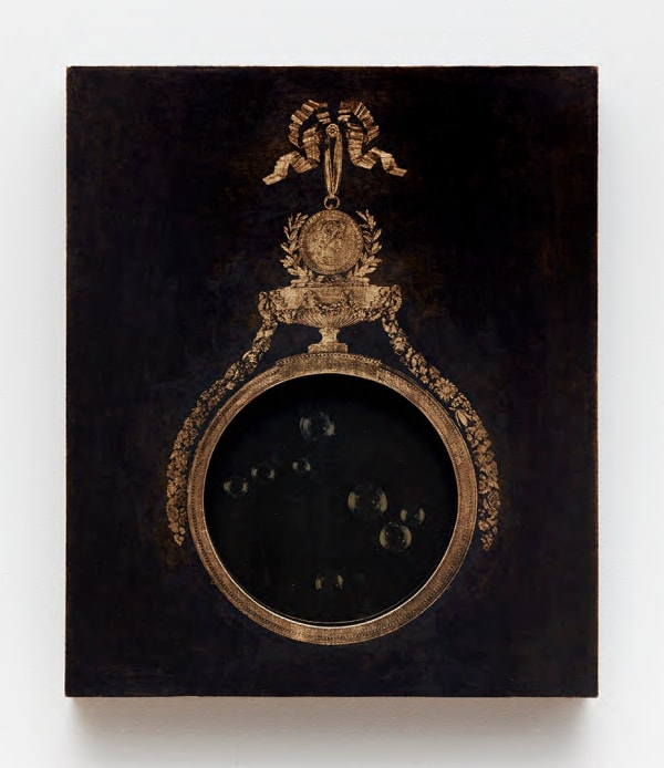 Justen Ladda Bubbles, 2023 Mixed media on wood 25 x 21.5 x 3 inches