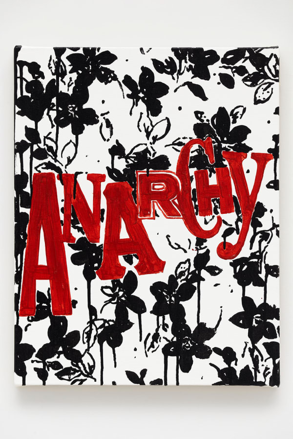 B. Thom Stevenson A Little Anarchy, 2021 Acrylic and enamel on canvas 40 x 31 inches 101.6 x 78.7 centimeters