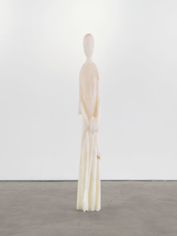 Yves Scherer Goodnight Moon, 2025 White onyx 61.75 x 9.5 x 7..87 in (157 x 24 x 20 cm)