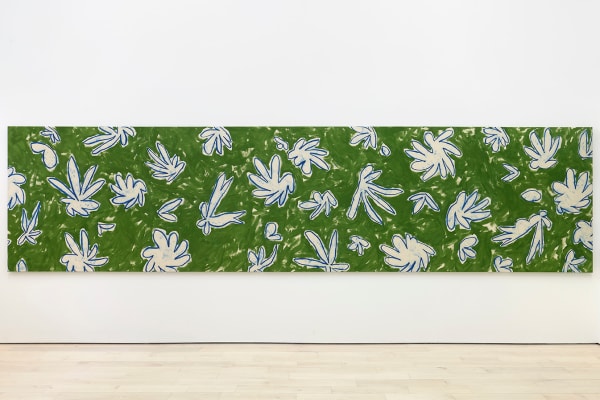 Corey Mason Summers in Vik I, 2021 Acrylic and pastel on reverse primed canvas 56 x 228 inches 142.2 x 579.1 centimeters