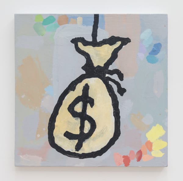 Donald Baechler Game and Salvage, 2019 Acrylic and fabric callage on canvas 24 x 24 x 0 inches 61 x 61 centimeters