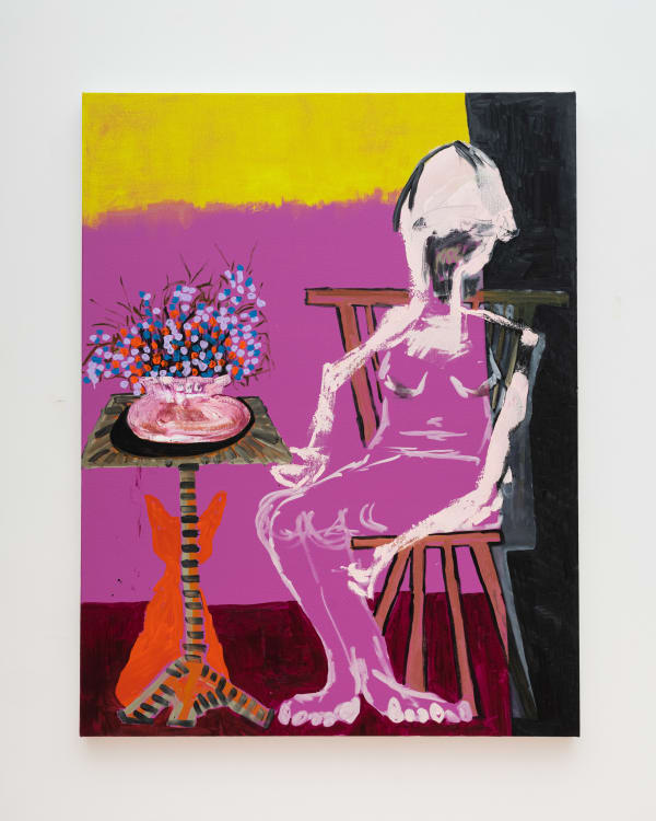 Marianne Vitale Self Portrait, with Cat, 2022 Oil on canvas 53 x 41 in (134.6 x 104.1 cm)