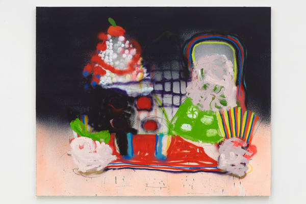 Marco Pariani Tangerine Composition, 2021 Oil, acrylic and enamel on canvas 64 x 80 inches 162.6 x 203.2 centimeters