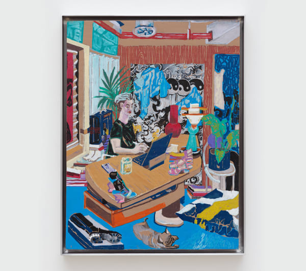 Ben Wolf Noam Nicholas Kirkwood at the Strand, Womans Shoe Designer, 2023 Oil on canvas in aluminum frame 16 x 12 in (40.6 x 30.5 cm) Framed 17 x 13 in (43.2 x 33 cm)