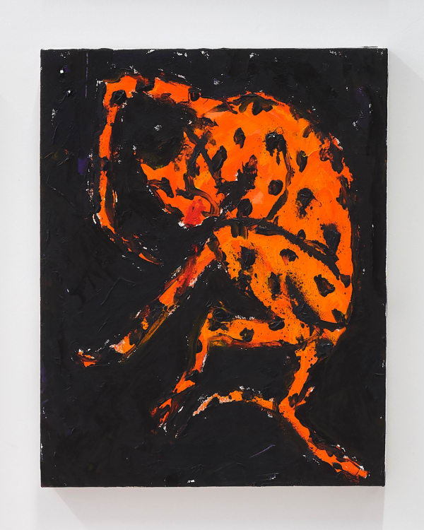 Kyle Orlando When I Discovered Butter, 2022 Acrylic and enamel on canvas 20 x 16 in (50.8 x 40.6 cm)