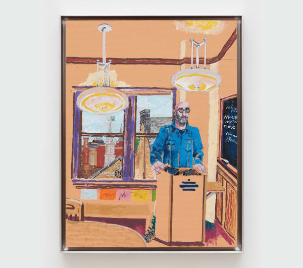 Ben Wolf Noam Paul North at Yale, Head of Jonathan Edwards College and Professor, 2024 Oil on canvas in aluminum frame 16 x 12 in (40.6 x 30.5 cm) Framed 17 x 13 in (43.2 x 33 cm)