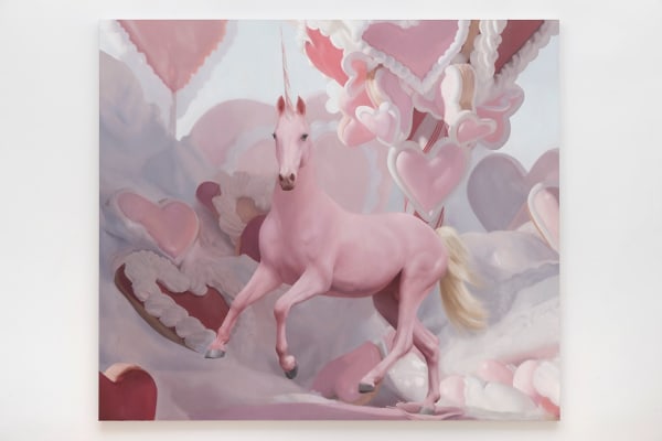 Will Cotton The Trouble with Pleasure, 2022 Oil on linen 80 x 92 inches 203.2 x 233.7 centimeters