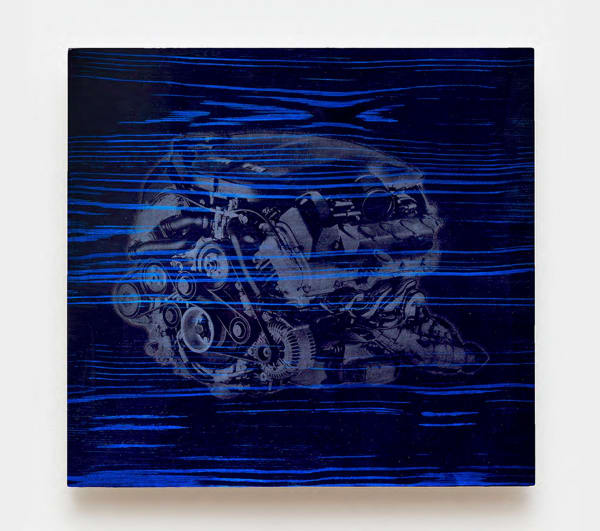 Justen Ladda Internal Combustion Engine - BMW, 2023 Mixed media on wood 20 x 22 x 3 inches
