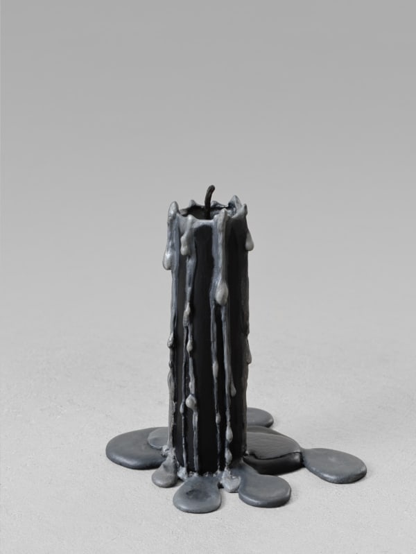 Ugo Rondinone still life. (black candle) , 2013 Cast bronze, lead, paint 3.7 x 3.4 x 3 inches 9.4 x 8.6 x 7.6 centimeters