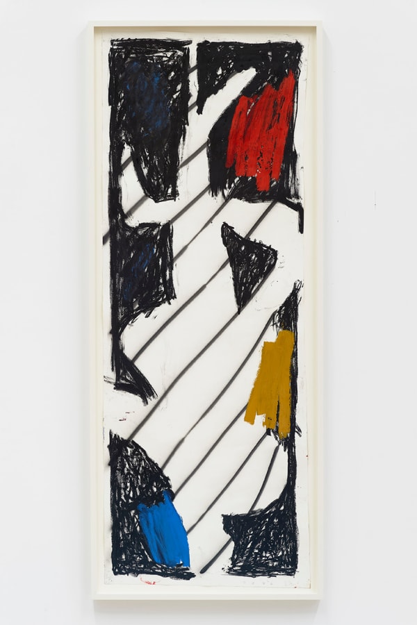 Spencer Sweeney Hanged Man #3, 2020 Oil pastel, oil stick and spray paint on paper 71.5 x 25.5 in (181.6 x 64.8 cm)