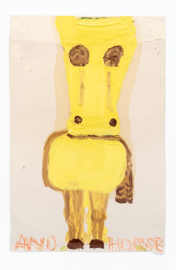 Rose Wylie, Yellow Horse I, 2018
