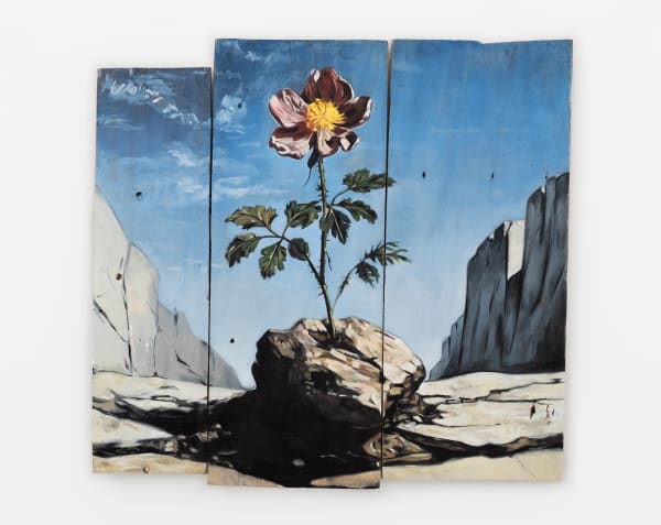 Oliver Clegg blumenkraft, 2023 Oil on wood 29 x 30 in (73.7 x 76.2 cm)