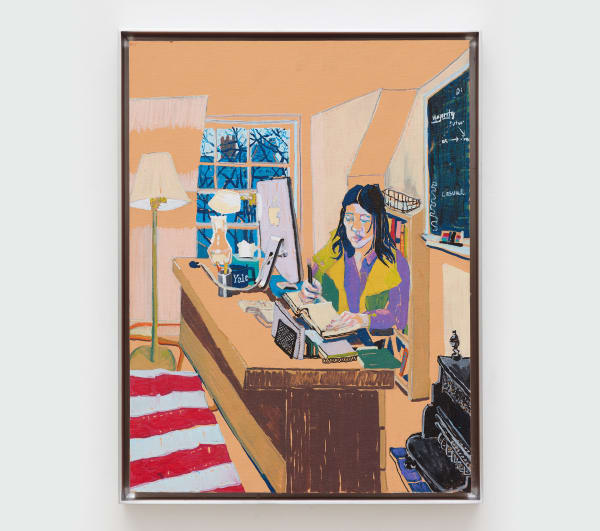 Ben Wolf Noam Lily Hu at Yale, Philosopher, 2023 Oil on canvas in aluminum frame 16 x 12 in (40.6 x 30.5 cm) Framed 17 x 13 in (43.2 x 33 cm)