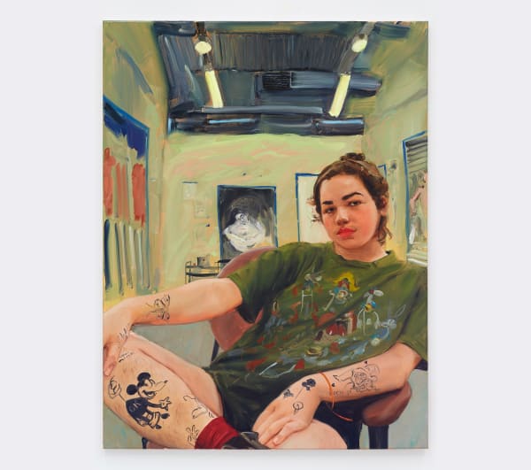 Jenna Gribbon The Artist Eroticized (Alina), 2020 Oil on linen 48 x 36 in (121.9 x 91.4 cm)