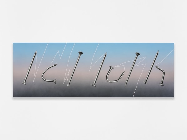 Jason Mason New York Nails, 2024 Flashe and acrylic on canvas 27 x 80 in (68.6 x 203.2 cm)