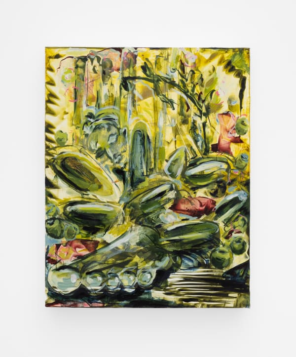 Jo Messer Olive play, 2023 Oil on panel 14 x 11 in (35.6 x 27.9 cm)