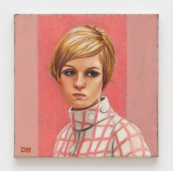 Duncan Hannah Pink Twiggy, 2019 Oil on canvas 12 x 12 in (30.5 x 30.5 cm)