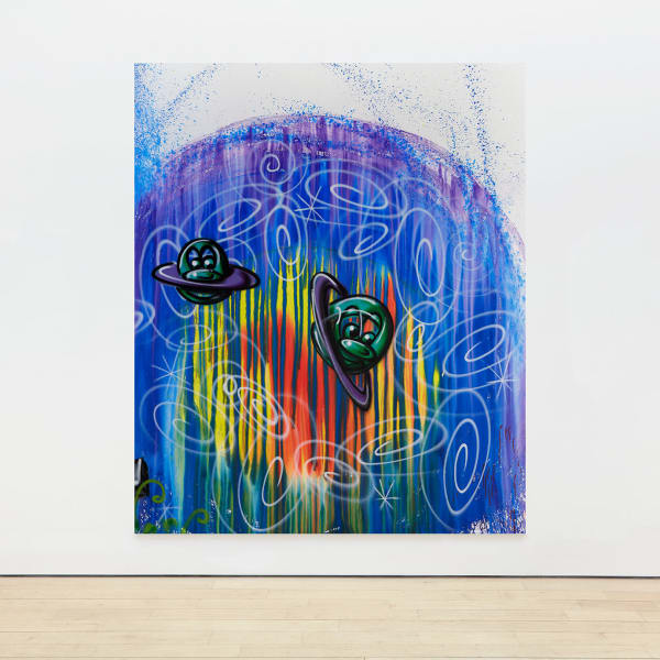 Kenny Scharf Evolution Revolution V, 2023 Acrylic and enamel on canvas 96 x 81 in (243.8 x 205.7 cm)