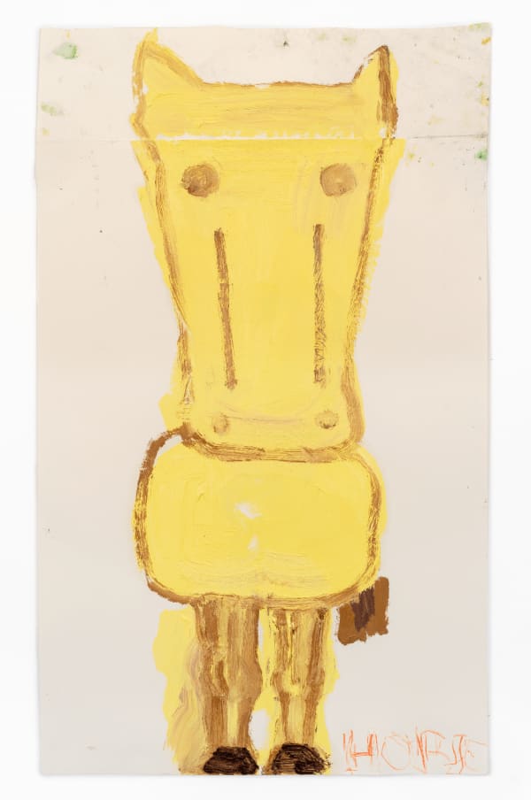 Rose Wylie, Yellow Horse II, 2018