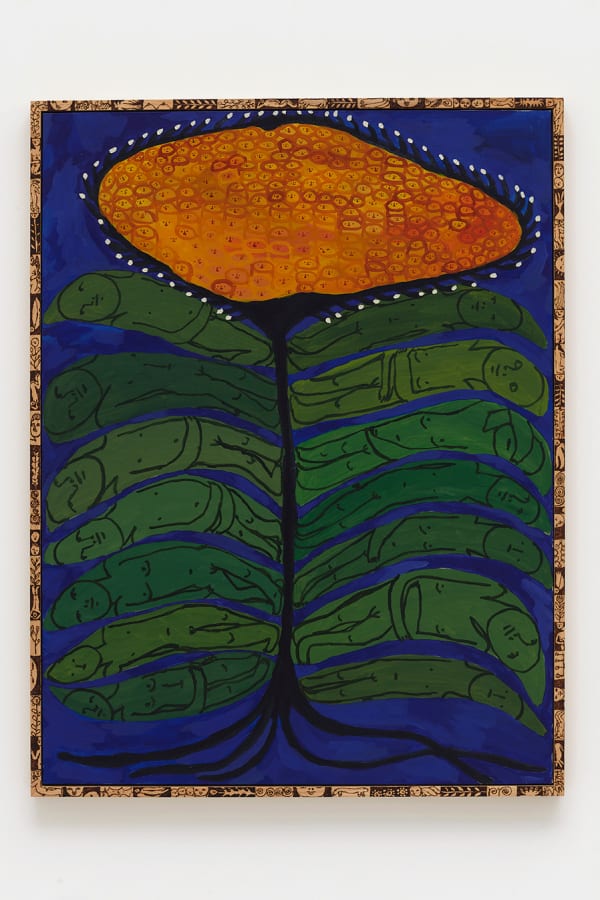 Emma Kohlmann, Darkest blue with blooming thistle, 2021