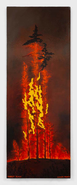 Jessie Homer French Forest Blaze, 2022 Oil on wood 32 x 12 in (81.3 x 30.5 cm)