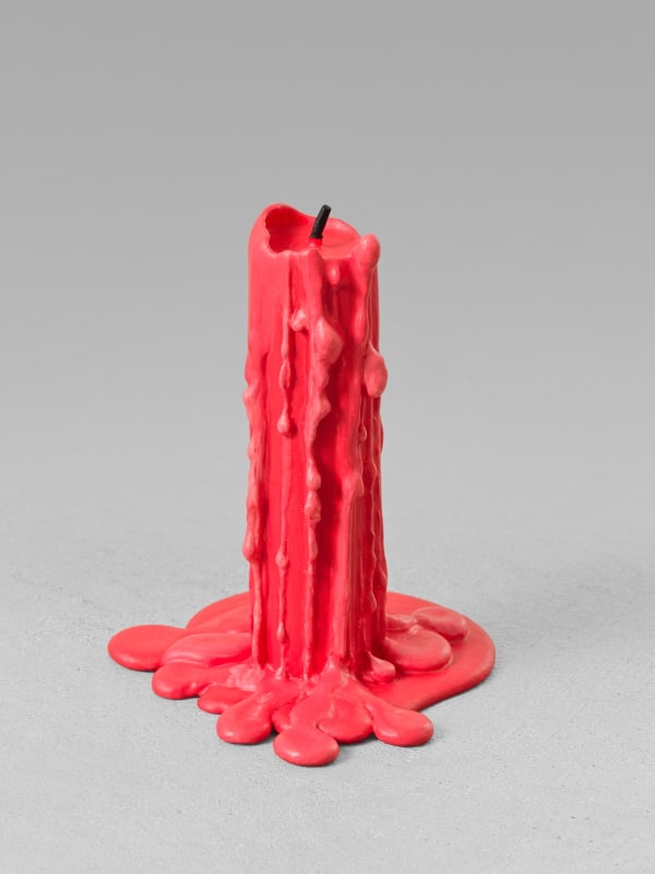 Ugo Rondinone still life. (crimson candle), 2013 Cast bronze, lead, paint