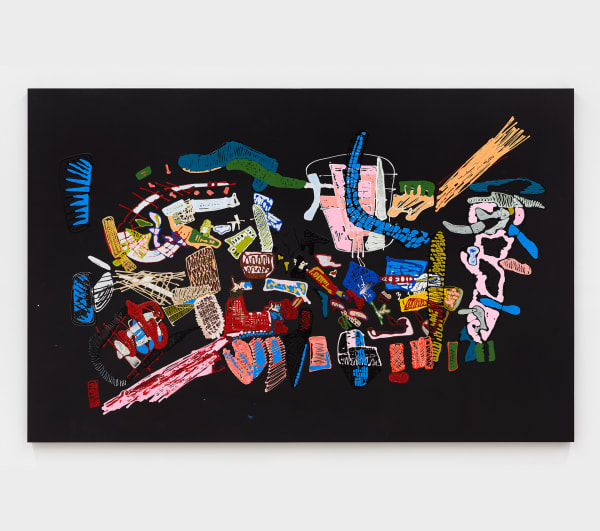 Leelee Kimmel Spreadable, 2016-2017 Acrylic on canvas 78 x 120 in (198.1 x 304.8 cm)