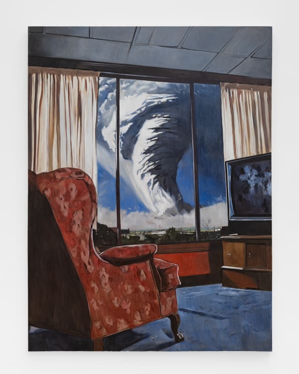 Oliver Clegg round n round n up n down we go again, 2024 Oil on linen 80 x 60 in (203.2 x 152.4 cm)