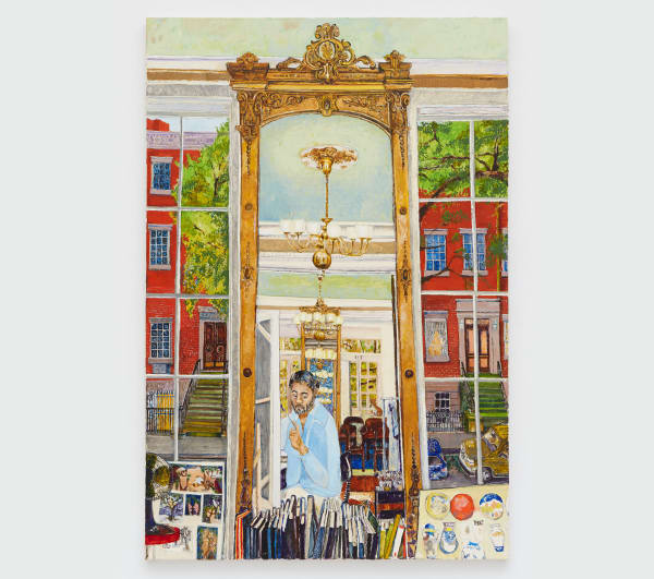 Ben Wolf Noam Self Portrait as a New York Artist, 2024 Oil on canvas 72 x 48 in (182.9 x 121.9 cm)