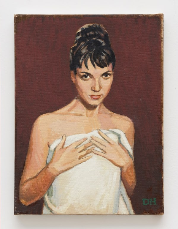 Duncan Hannah Elsa in a Towel, 2022 Oil on canvas 12 x 9 in (30.5 x 22.9 cm)