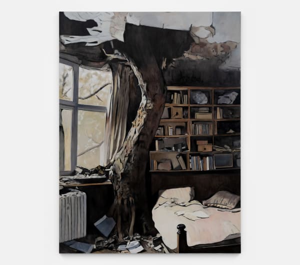 Oliver Clegg To weave is to wind, 2025 Oil on linen 80 x 60 in (203.2 x 152.4 cm)