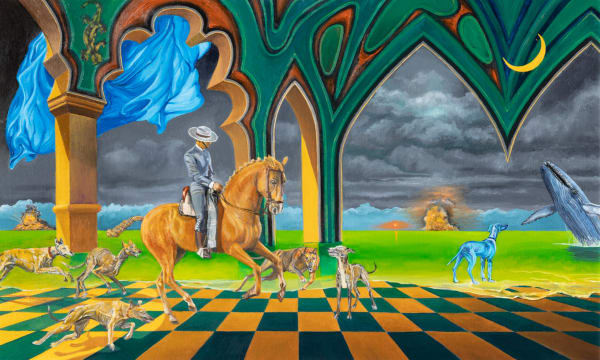 Ladran porque Cabalgo (They bark because I ride) Print
