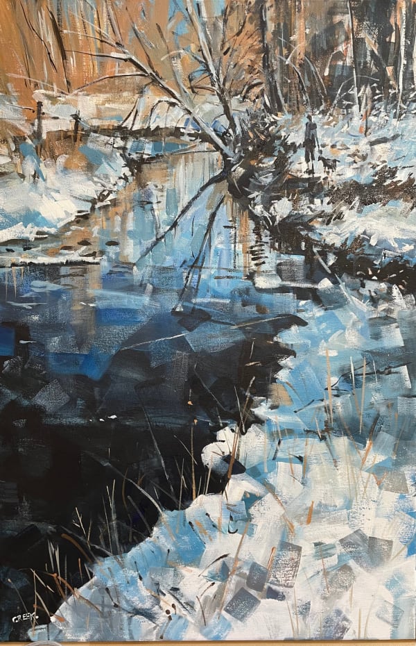 Walking along the river