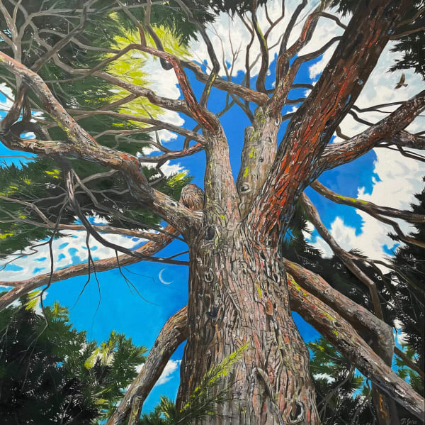 Pine with Cresent Moon