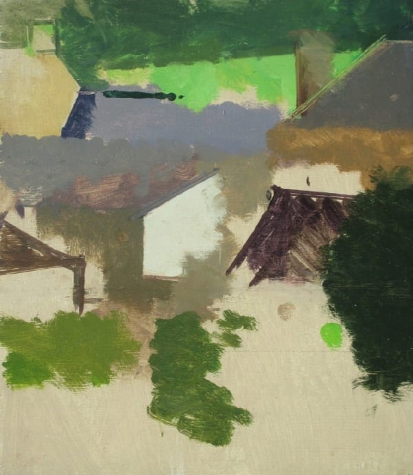 ROBERT DUKES, Balleroy Village, Wet Rooftops, 2008