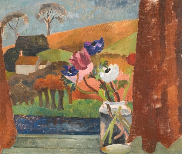 Christopher Wood - Anemones in Window, Broadchalke, Wiltshire, 1928