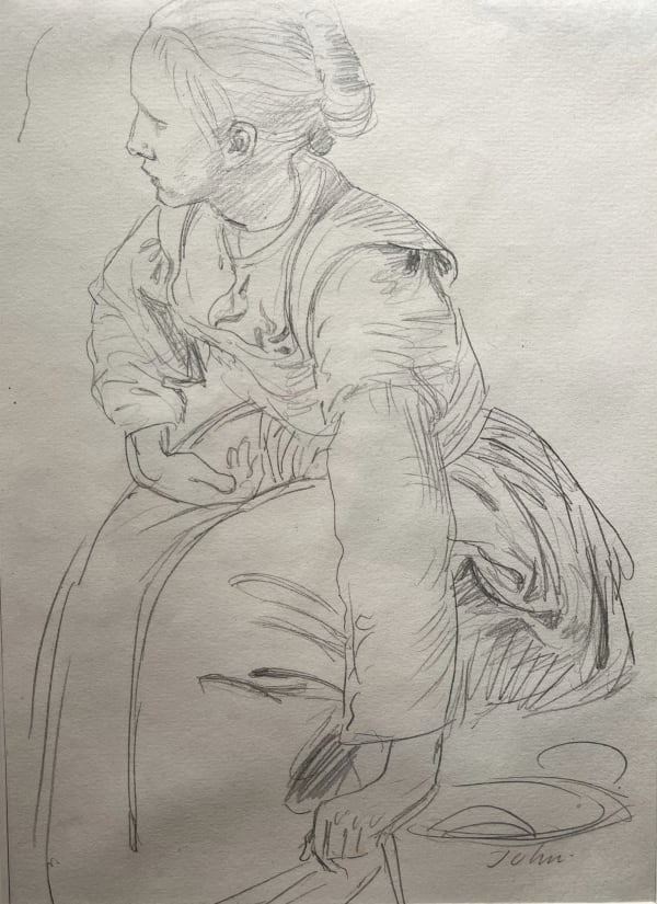 AUGUSTUS JOHN, Fisher Girl of Equihen, to left, 1907