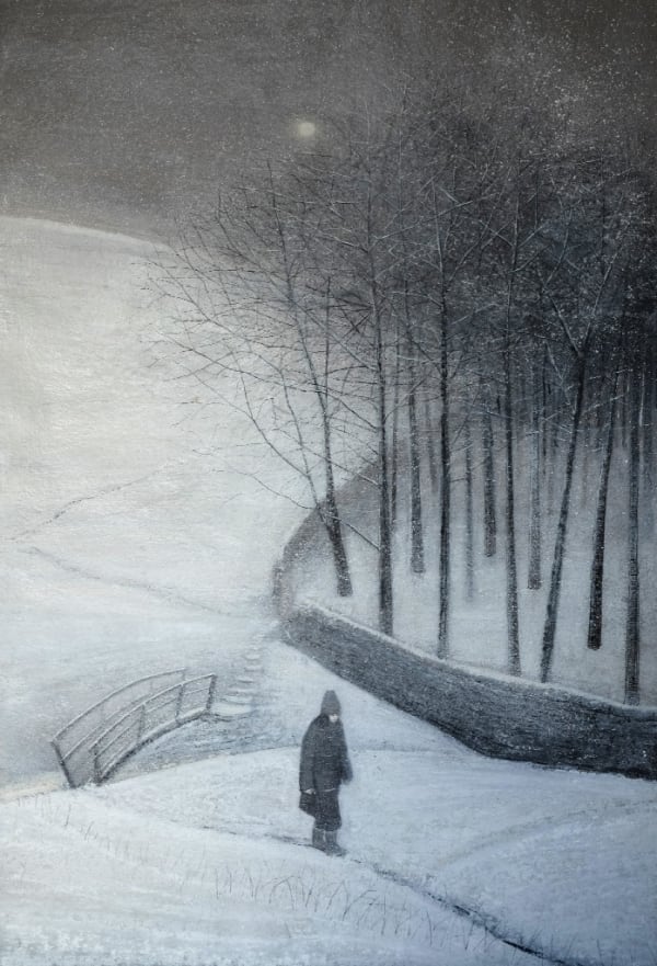 THOMAS LAMB, Bridge Across Stream in Winter