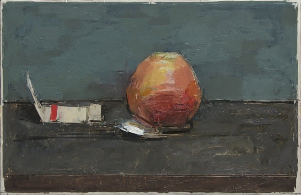 BEN HENRIQUES, Still Life with a Book of Matches and an Apple