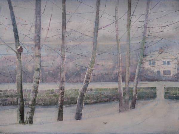 THOMAS LAMB, House With Birds in Winter