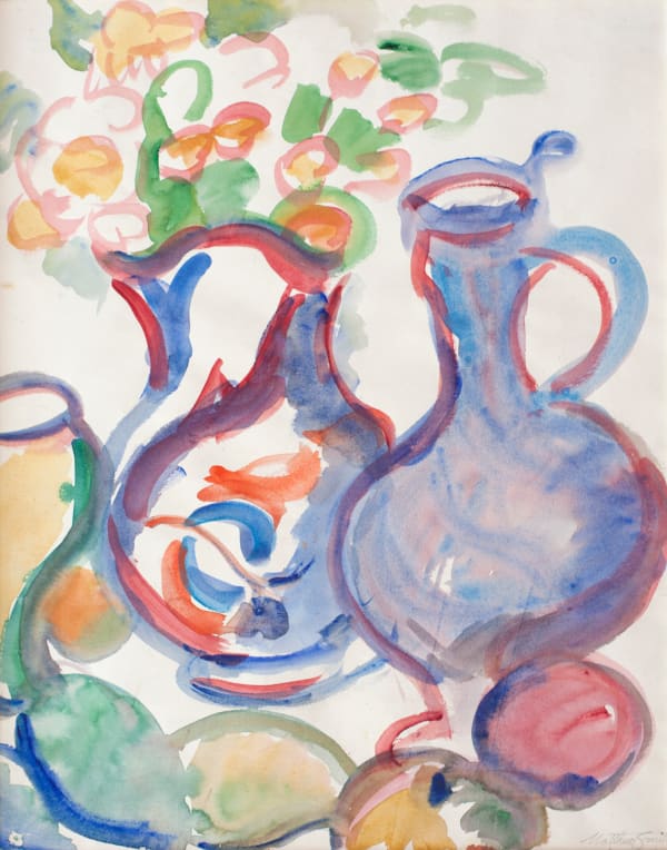 SIR MATTHEW SMITH, Still life with Blue Jugs