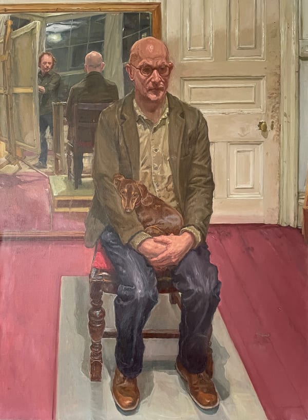 JAMES LLOYD, Portrait of Robert Dukes with Marple, 2022